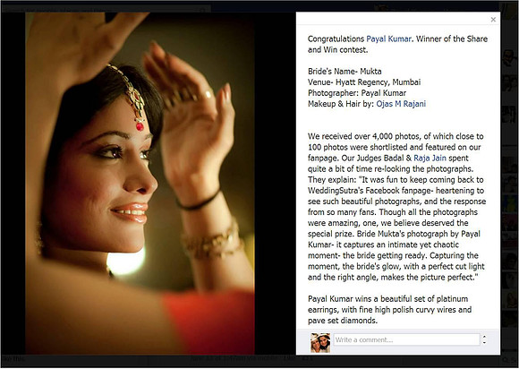 Wedding Sutra Bridal Potrait Contest - 2012